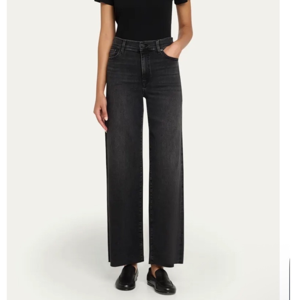 FRAME Le Slim Palazzo Jeans Size 26 In Black